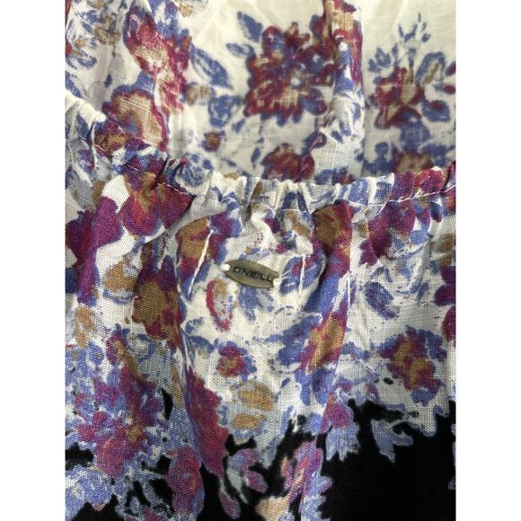 ONEILL Tank Top Size M Floral Babydoll Spaghetti Straps Aloha Surf Cami - Picture 5 of 8